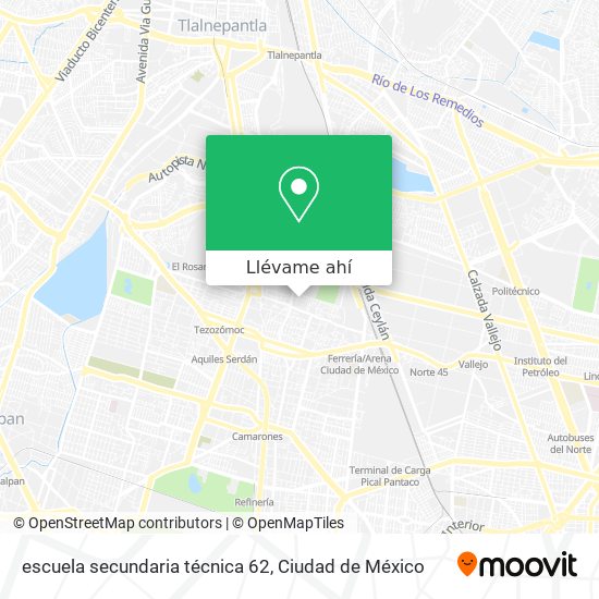 Mapa de escuela secundaria técnica 62