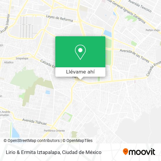 Mapa de Lirio & Ermita Iztapalapa