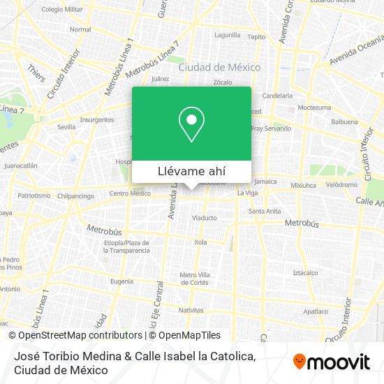 Mapa de José Toribio Medina & Calle Isabel la Catolica