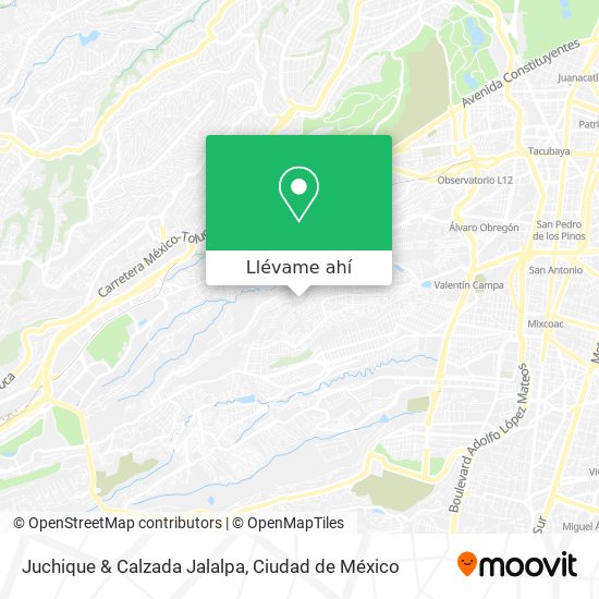 Mapa de Juchique & Calzada Jalalpa