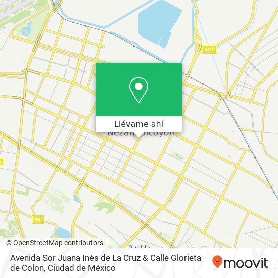 Mapa de Avenida Sor Juana Inés de La Cruz & Calle Glorieta de Colon