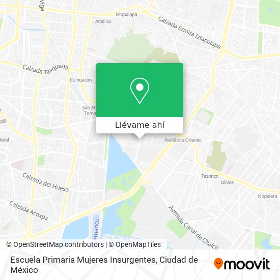 Mapa de Escuela Primaria Mujeres Insurgentes