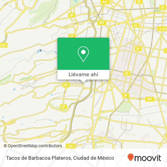 Mapa de Tacos de Barbacoa Plateros