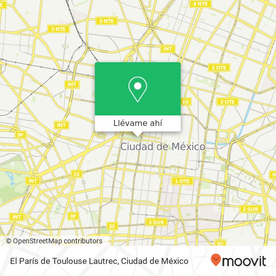 Mapa de El París de Toulouse Lautrec
