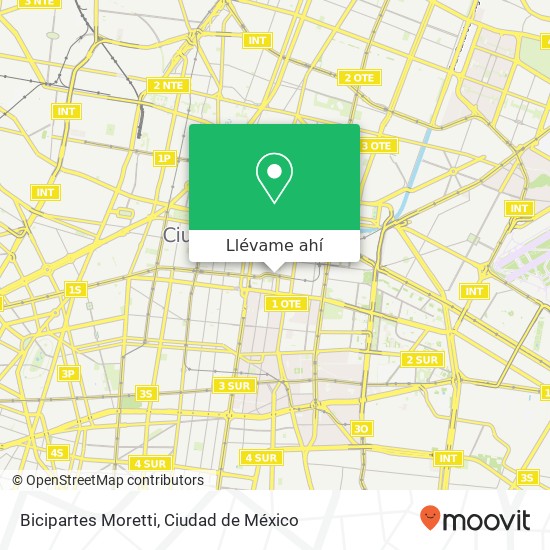Mapa de Bicipartes Moretti