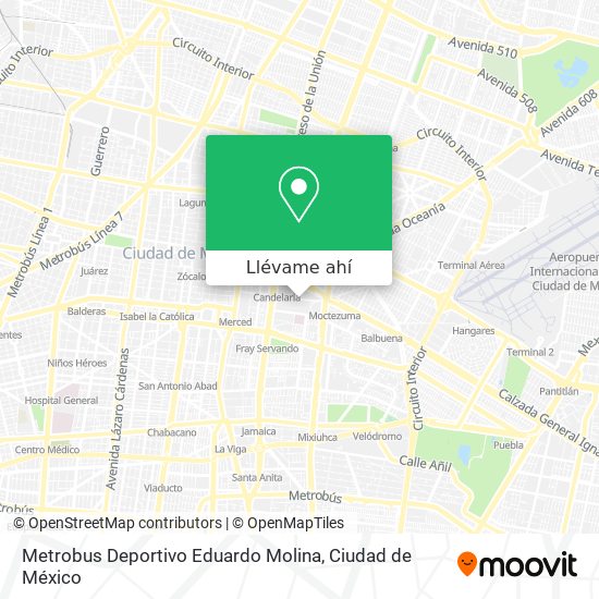 Mapa de Metrobus Deportivo Eduardo Molina