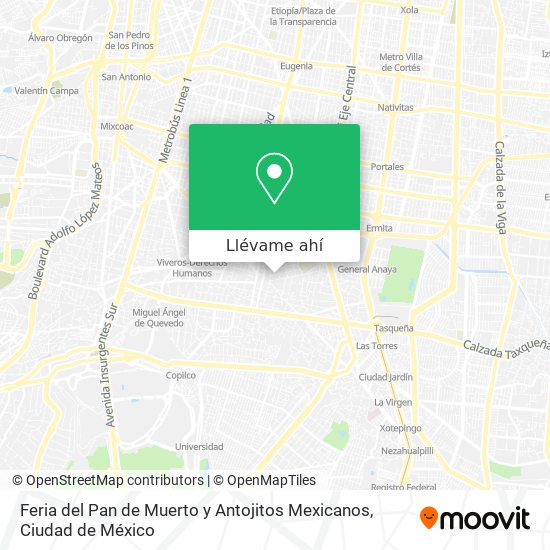Mapa de Feria del Pan de Muerto y Antojitos Mexicanos