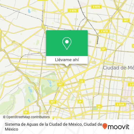 Mapa de Sistema de Aguas de la Ciudad de México