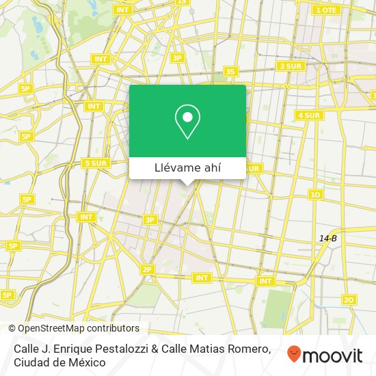 Mapa de Calle J. Enrique Pestalozzi & Calle Matias Romero