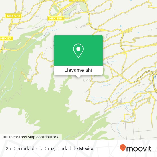 Mapa de 2a. Cerrada de La Cruz