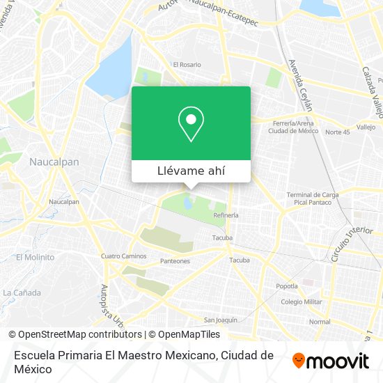 Mapa de Escuela Primaria El Maestro Mexicano