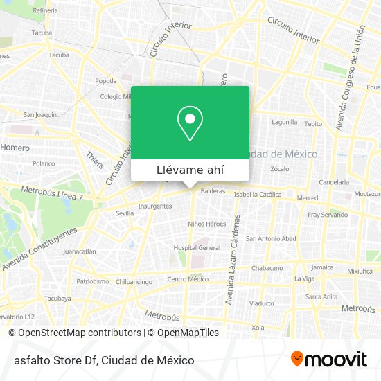 Mapa de asfalto Store Df