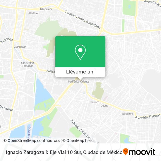 Mapa de Ignacio Zaragoza & Eje Vial 10 Sur