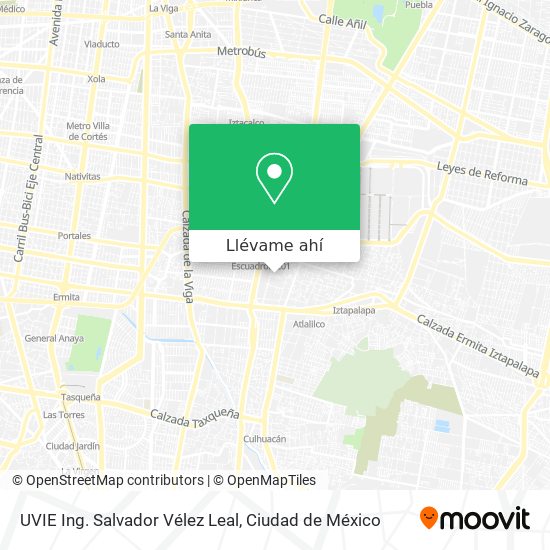 Mapa de UVIE Ing. Salvador Vélez Leal