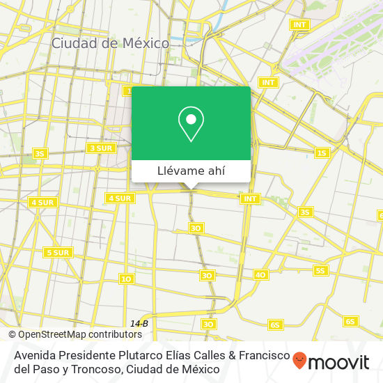 Mapa de Avenida Presidente Plutarco Elías Calles & Francisco del Paso y Troncoso