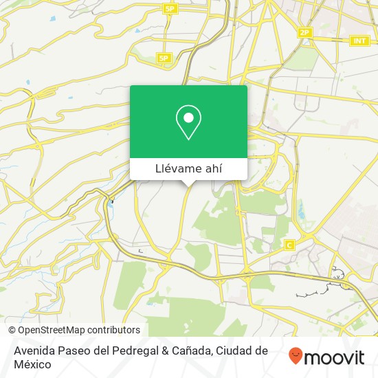 Mapa de Avenida Paseo del Pedregal & Cañada