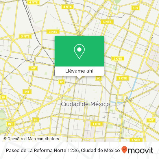 Mapa de Paseo de La Reforma Norte 1236