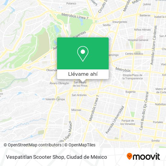Mapa de Vespatitlan Scooter Shop