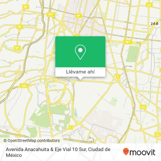 Mapa de Avenida Anacahuita & Eje Vial 10 Sur