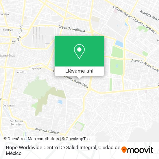 Mapa de Hope Worldwide Centro De Salud Integral