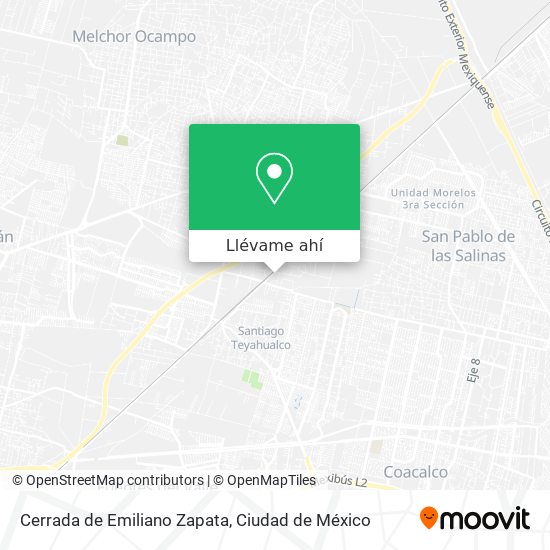 Mapa de Cerrada de Emiliano Zapata