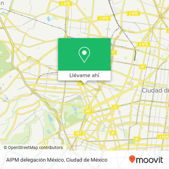 Mapa de AIPM delegación México