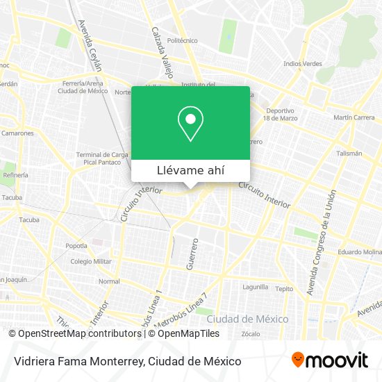 Mapa de Vidriera Fama Monterrey