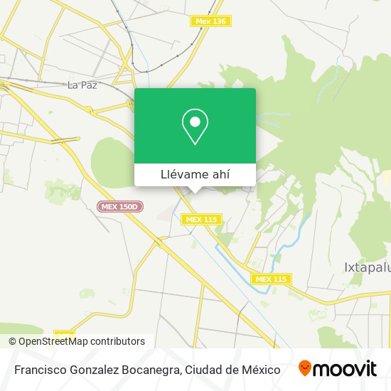Mapa de Francisco Gonzalez Bocanegra