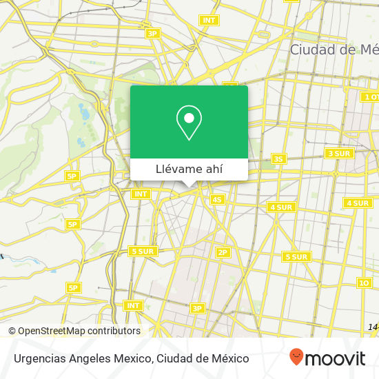 Mapa de Urgencias Angeles Mexico