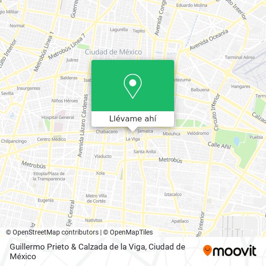 Mapa de Guillermo Prieto & Calzada de la Viga