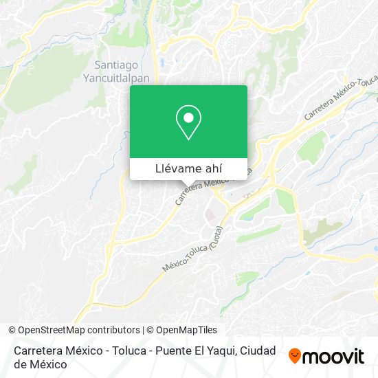 Mapa de Carretera México - Toluca - Puente El Yaqui
