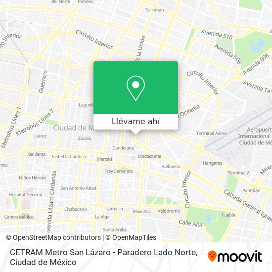 Mapa de CETRAM Metro San Lázaro - Paradero Lado Norte
