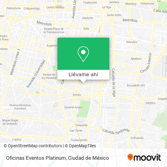 Mapa de Oficinas Eventos Platinum