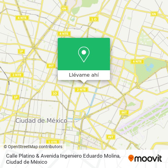 Mapa de Calle Platino & Avenida Ingeniero Eduardo Molina