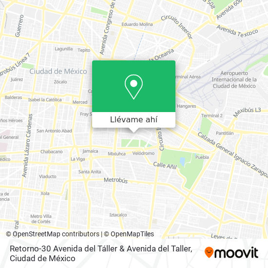 Mapa de Retorno-30 Avenida del Táller & Avenida del Taller