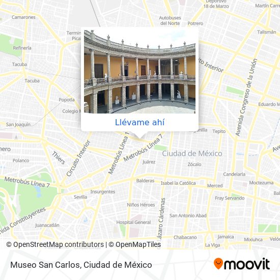Mapa de Museo San Carlos