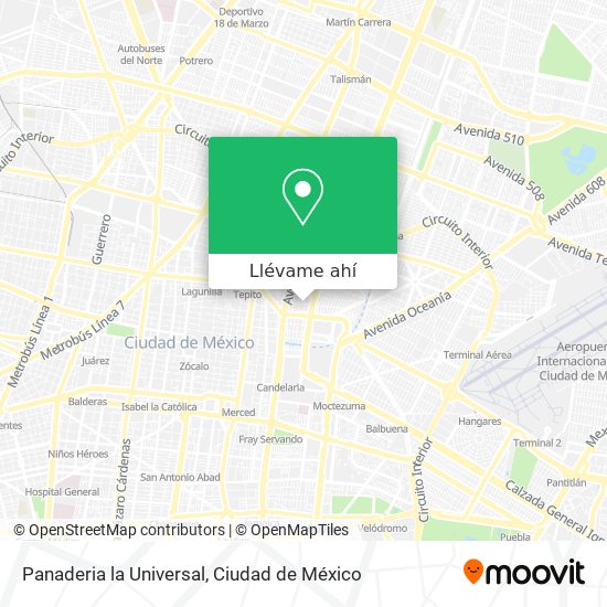 Mapa de Panaderia la Universal