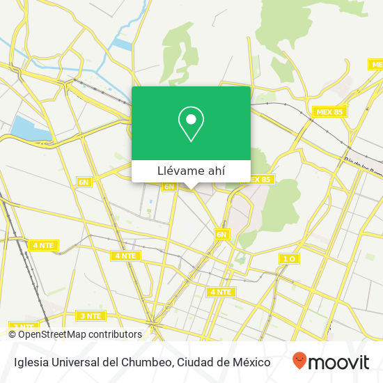 Mapa de Iglesia Universal del Chumbeo
