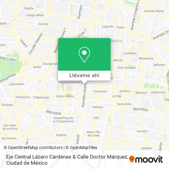 Mapa de Eje Central Lázaro Cárdenas & Calle Doctor Márquez