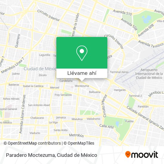 Mapa de Paradero Moctezuma