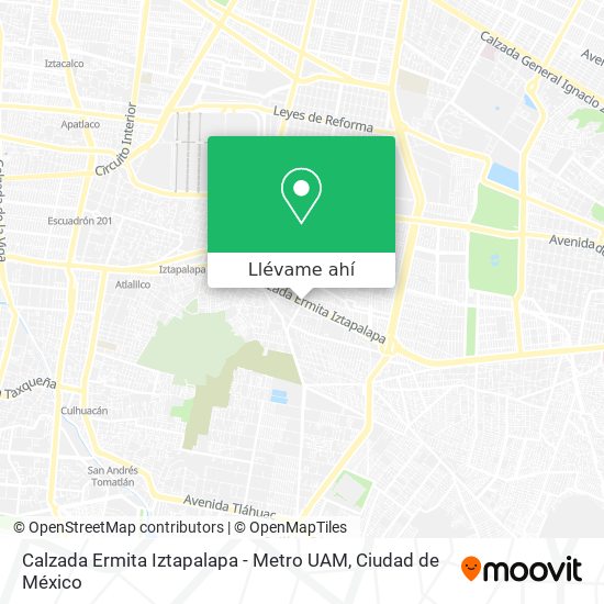 Mapa de Calzada Ermita Iztapalapa - Metro UAM