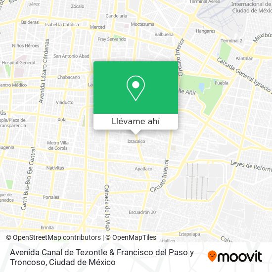 Mapa de Avenida Canal de Tezontle & Francisco del Paso y Troncoso
