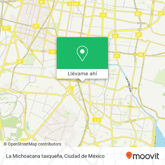 Mapa de La Michoacana taxqueña