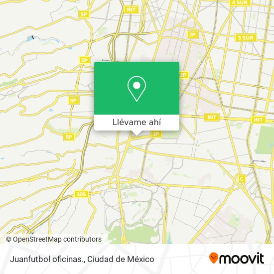 Mapa de Juanfutbol oficinas.