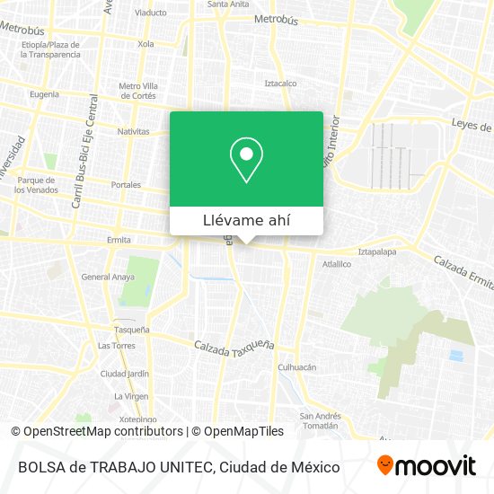 Santuario condado televisor Cómo llegar a BOLSA de TRABAJO UNITEC en Benito Juárez en Autobús o Metro?
