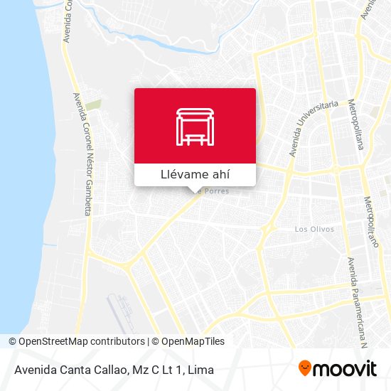 Mapa de Avenida Canta Callao, Mz C Lt 1