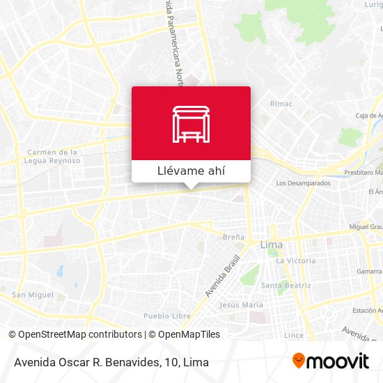 Mapa de Avenida Oscar R. Benavides, 10