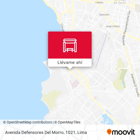 Mapa de Avenida Defensores Del Morro, 1021