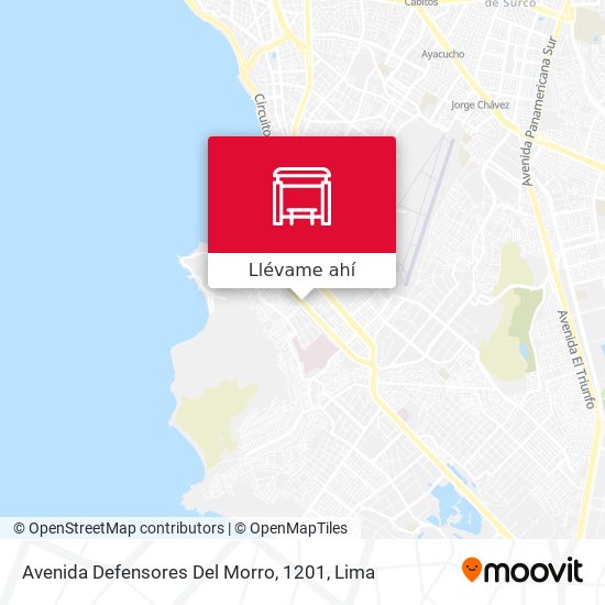 Mapa de Avenida Defensores Del Morro, 1201
