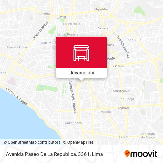 Mapa de Avenida Paseo De La Republica, 3361